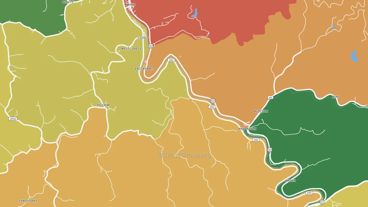 Lovely, KY Map of Assault Rates
