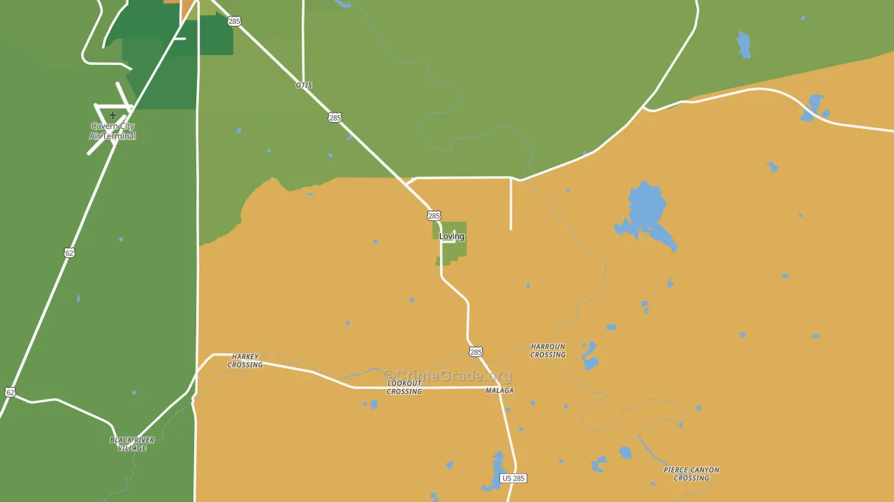 Loving, NM Map of Assault Rates