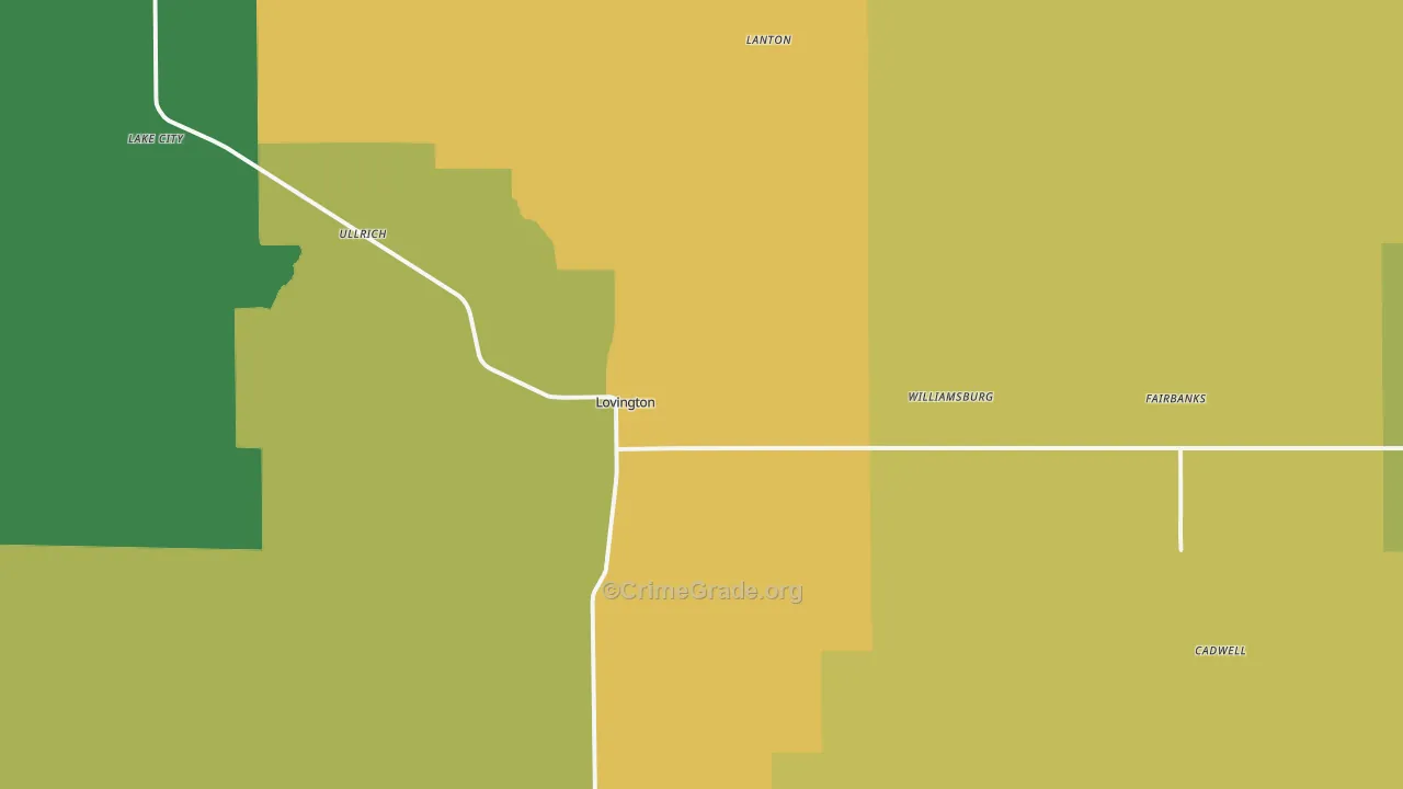 Lovington, IL Map of Assault Rates