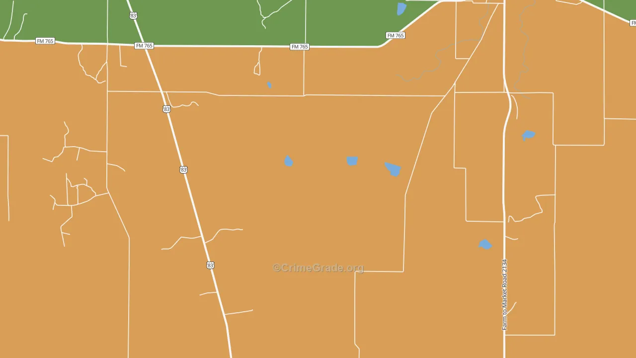 Lowake, TX Map of Assault Rates
