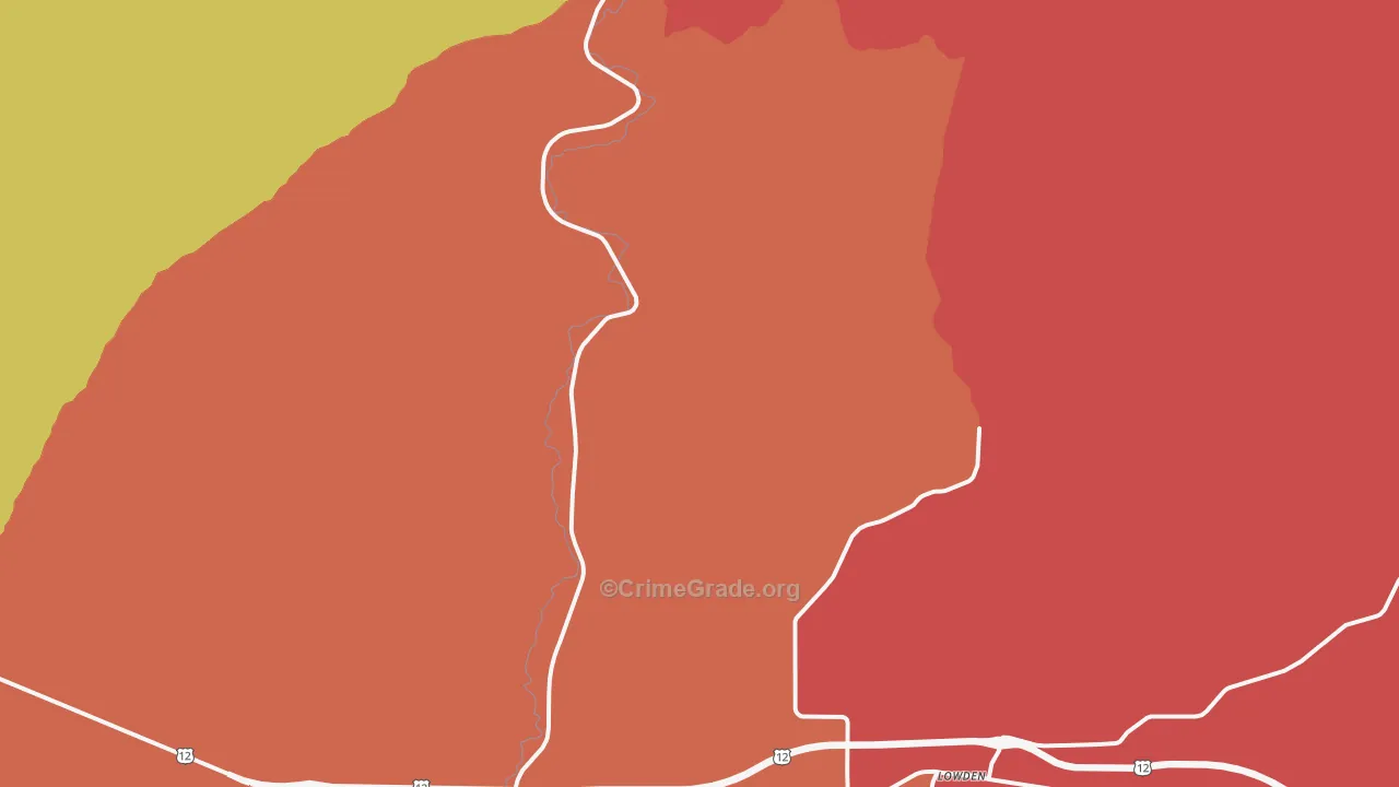 Lowden, WA Map of Assault Rates