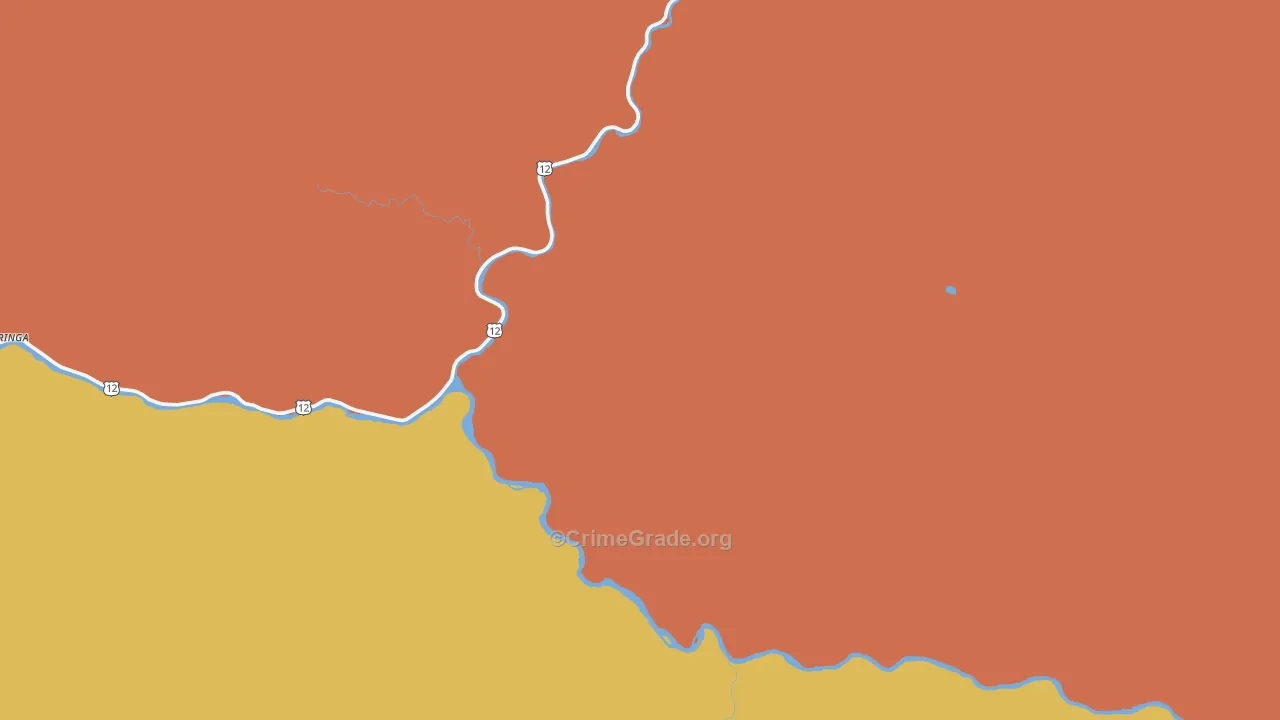 Lowell, ID Map of Assault Rates