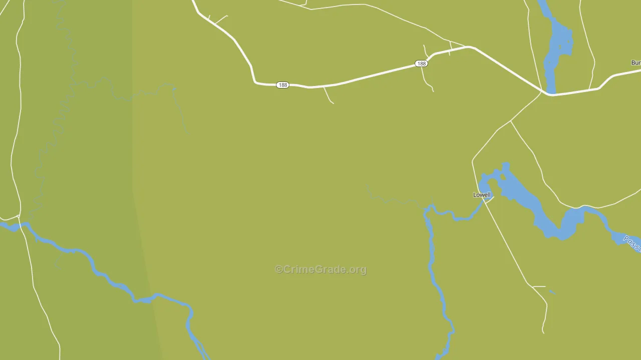 Lowell, ME Map of Assault Rates
