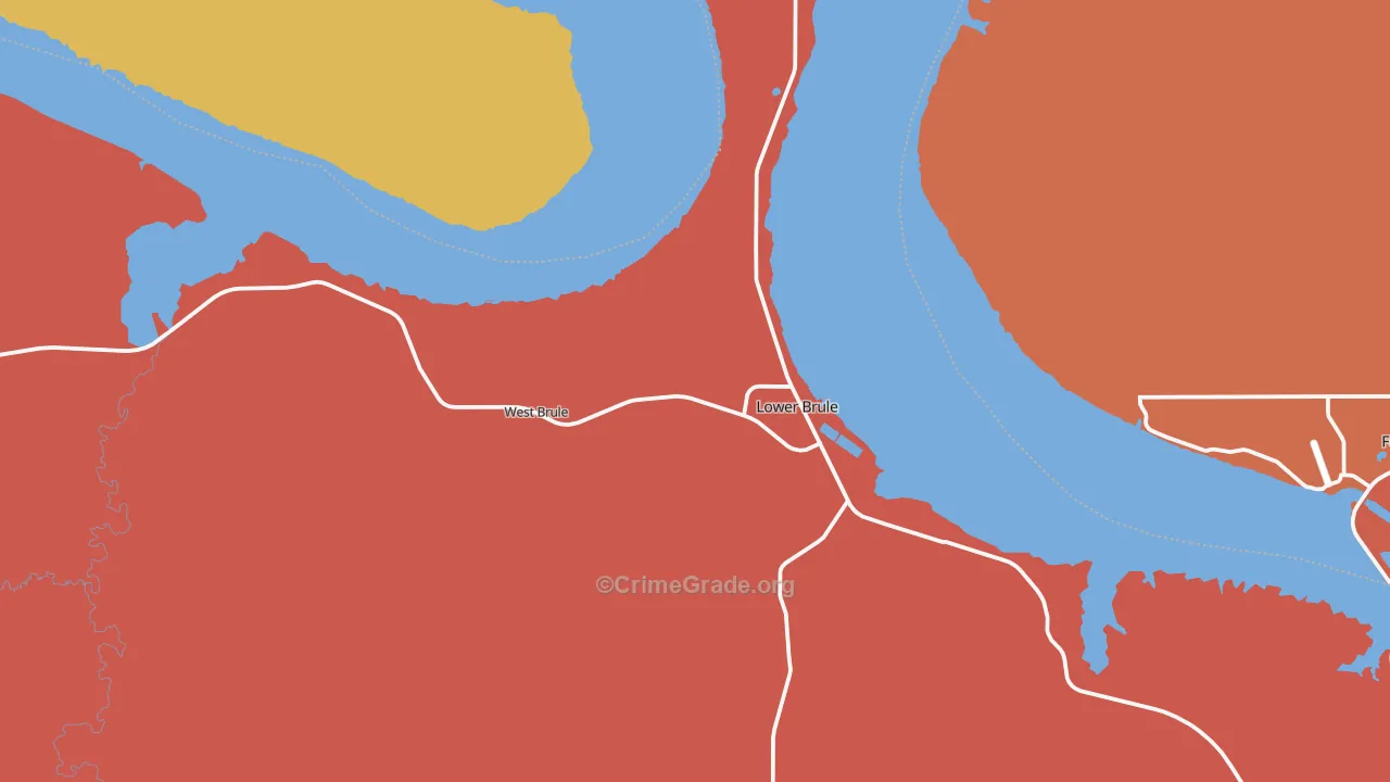 Lower Brule, SD Map of Assault Rates