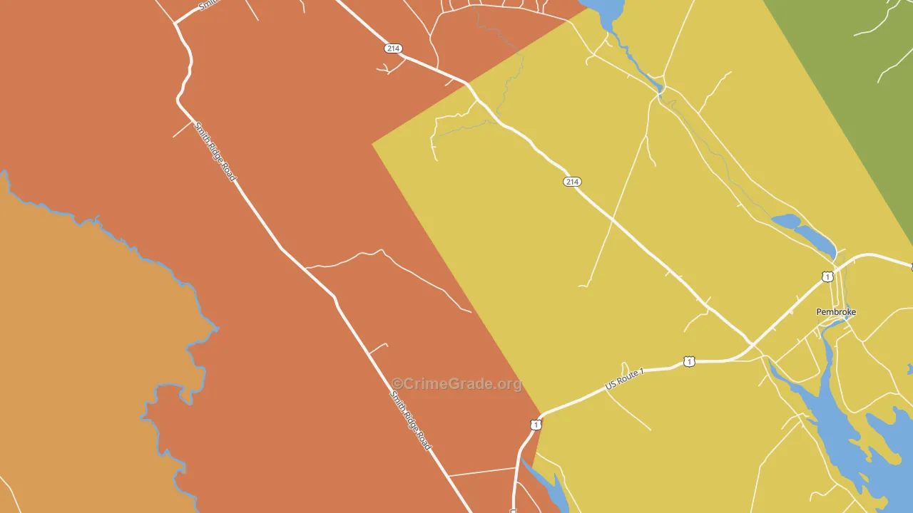 Lower Dennysville, ME Map of Assault Rates