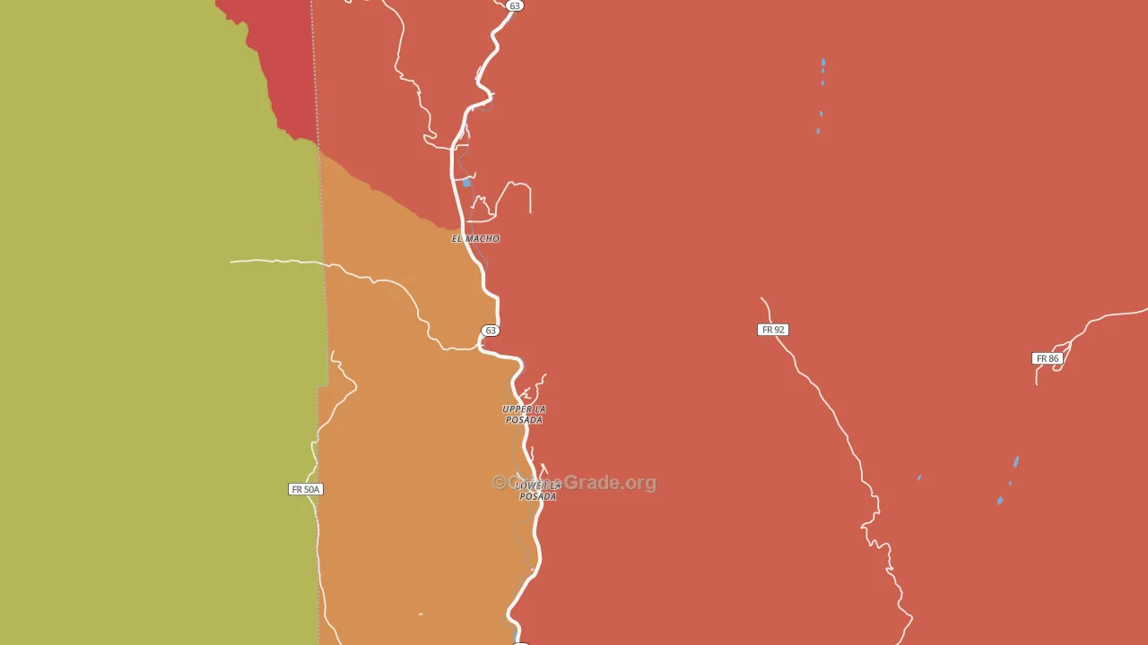 Lower La Posada, NM Map of Assault Rates