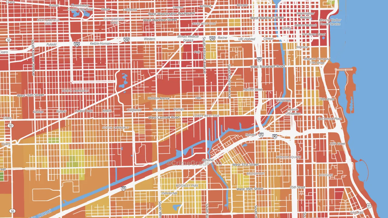 Lower West Side, Chicago, IL Map of Assault Rates