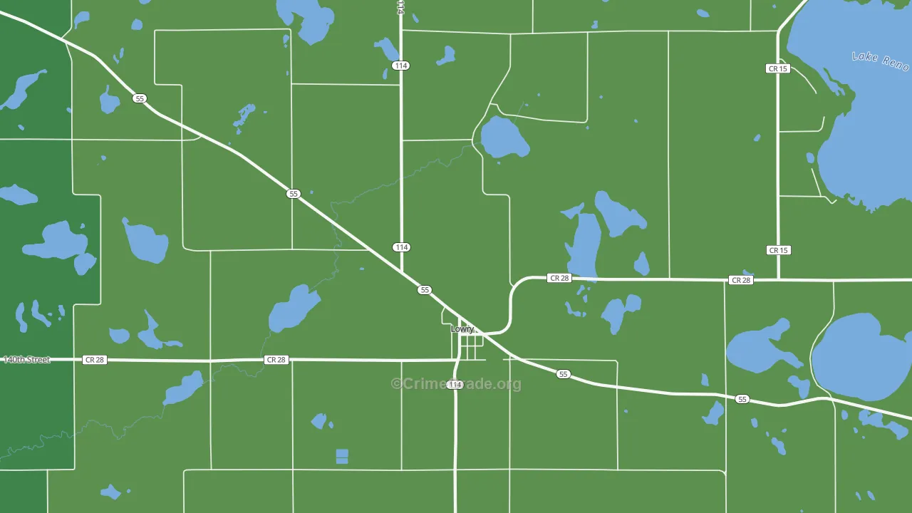 Lowry, MN Map of Assault Rates
