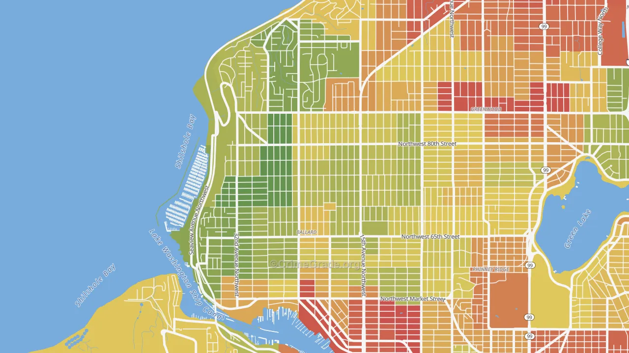 Loyal Heights, Seattle, WA Map of Assault Rates
