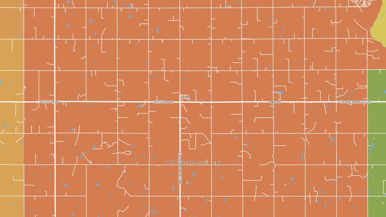 Loyal, OK Map of Assault Rates