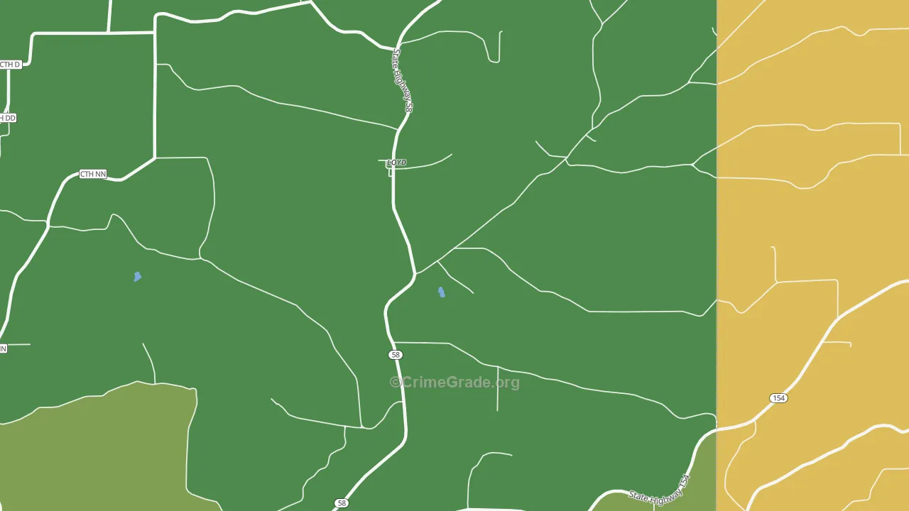 Loyd, WI Map of Assault Rates