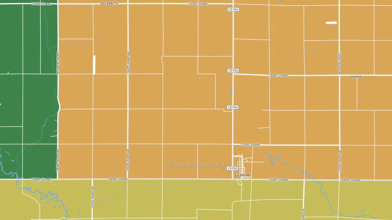 Lu Verne, IA Map of Assault Rates