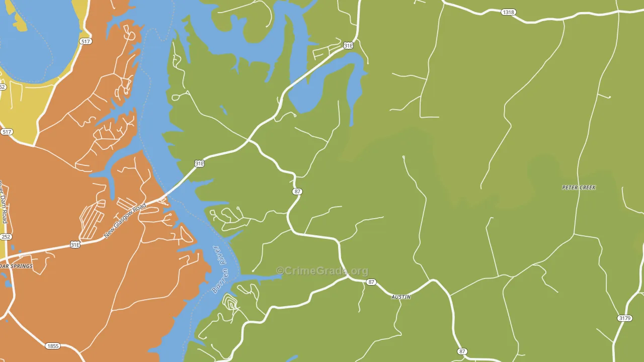 Lucas, KY Map of Assault Rates