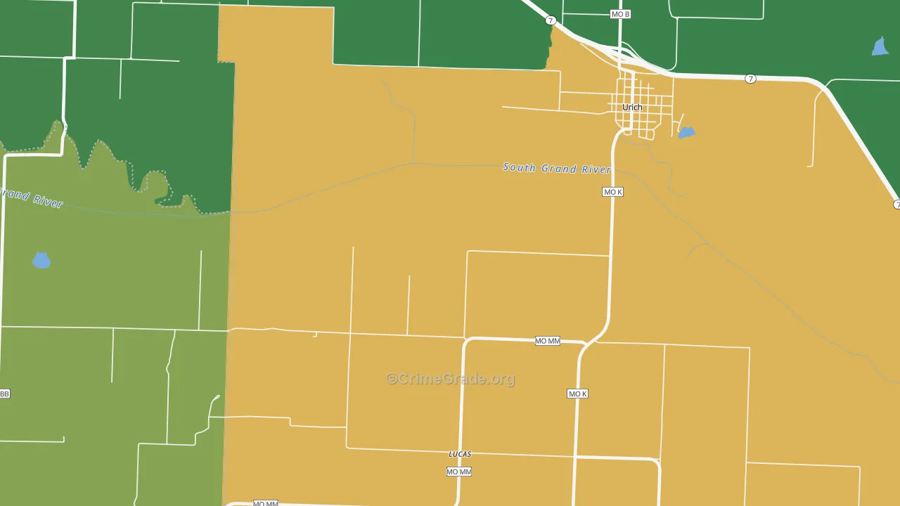 Lucas, MO Map of Assault Rates