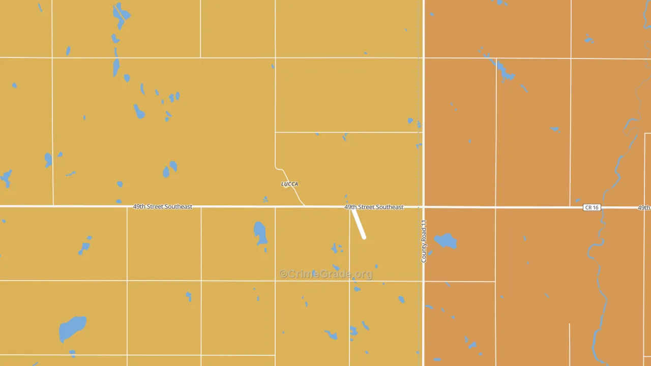 Lucca, ND Map of Assault Rates