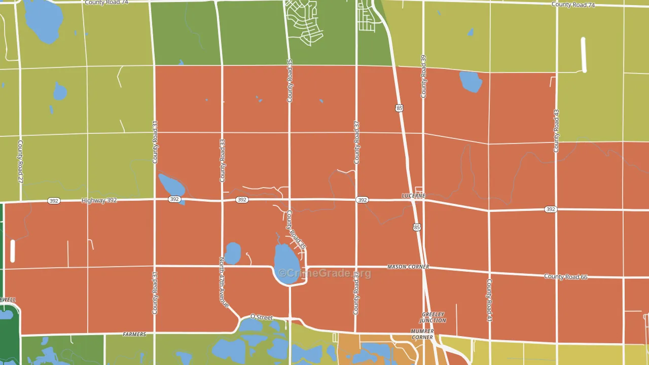 Lucerne, CO Map of Assault Rates