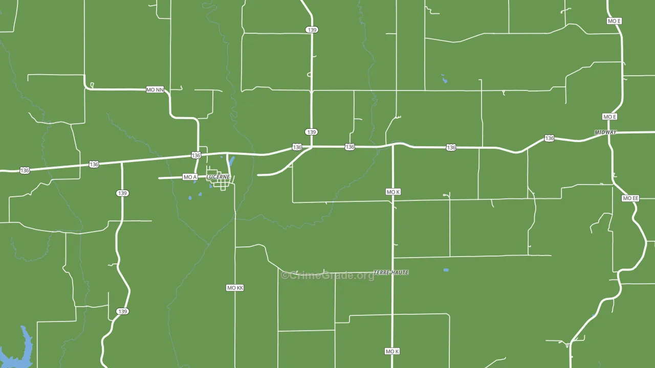 Lucerne, MO Map of Assault Rates