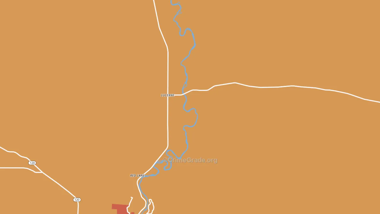 Lucerne, WY Map of Assault Rates