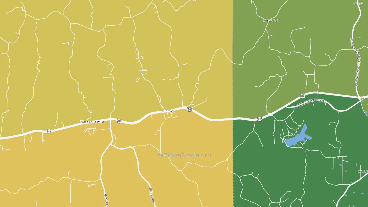 Lucien, MS Map of Assault Rates