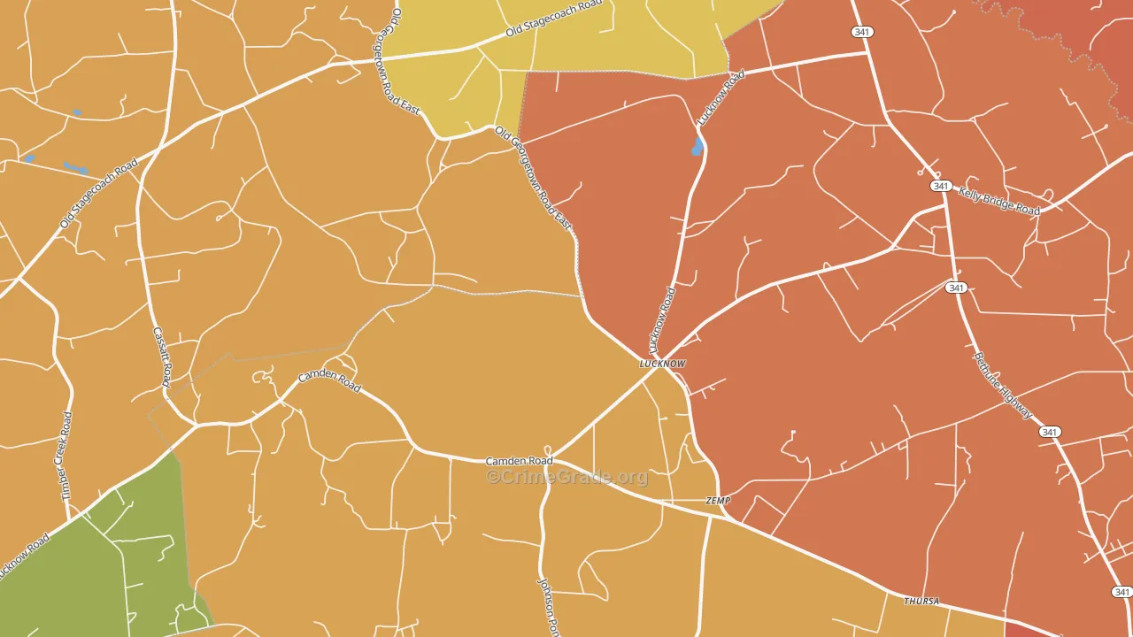Lucknow, SC Map of Assault Rates