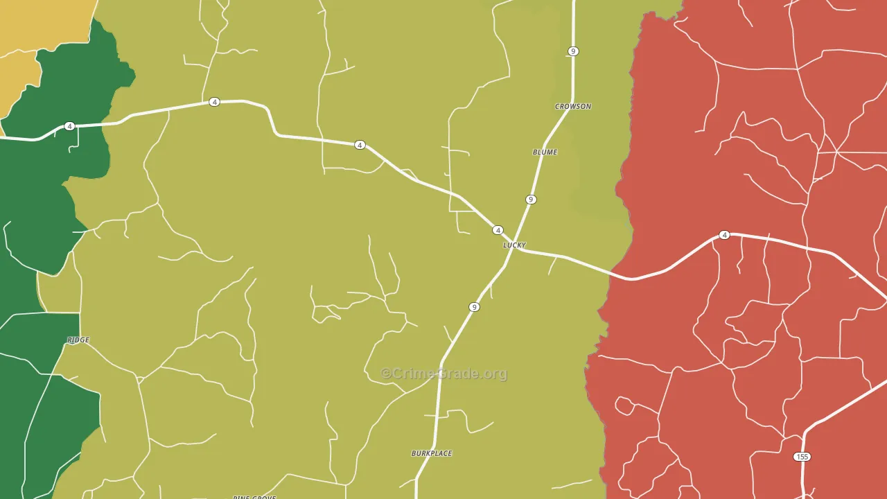 Lucky, LA Map of Assault Rates