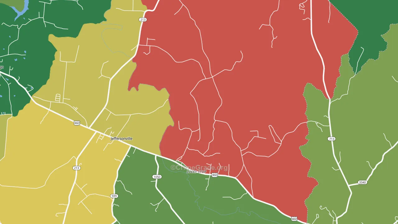 Lucky Stop, KY Map of Assault Rates