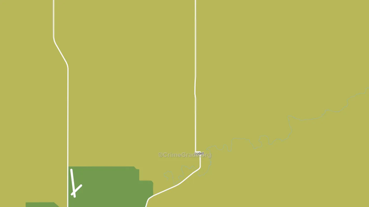 Ludell, KS Map of Assault Rates