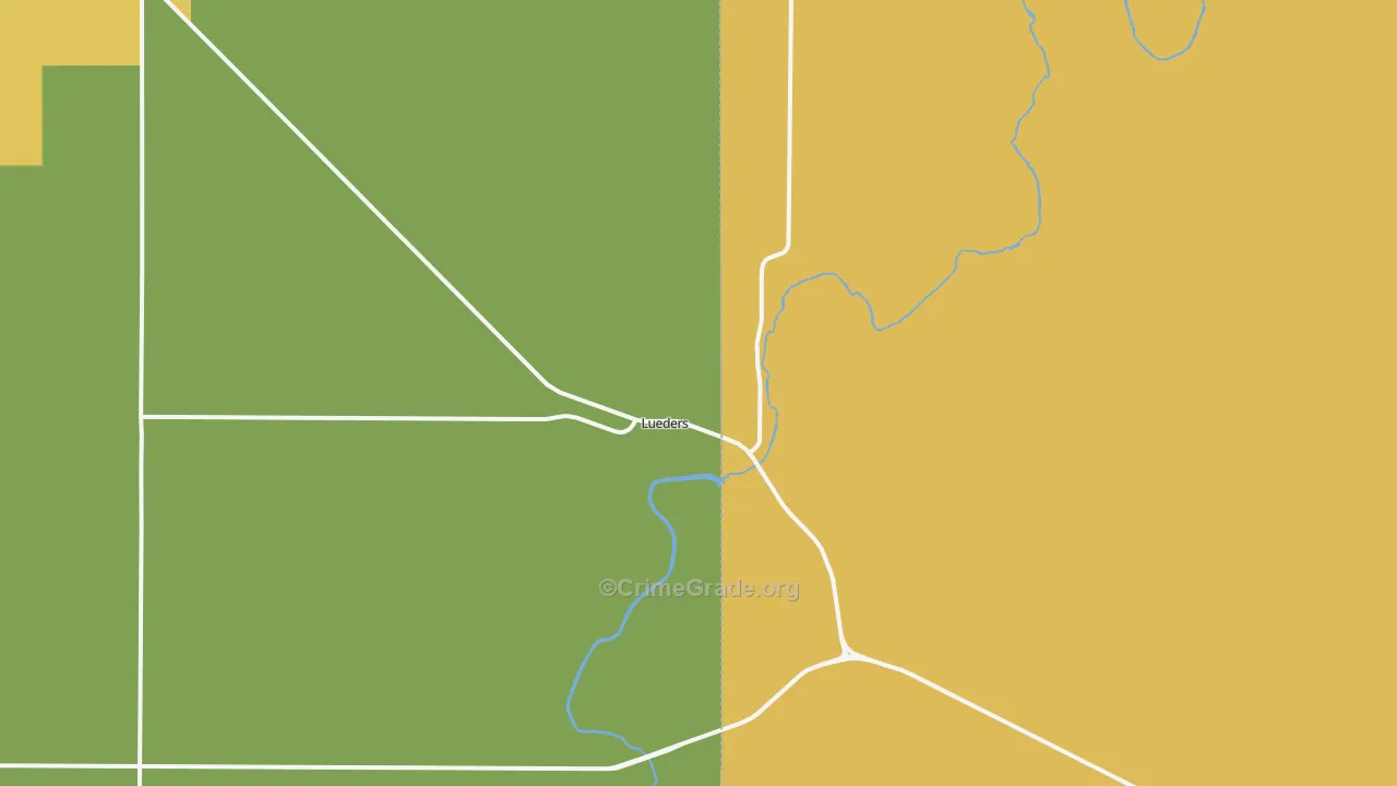 Lueders, TX Map of Assault Rates