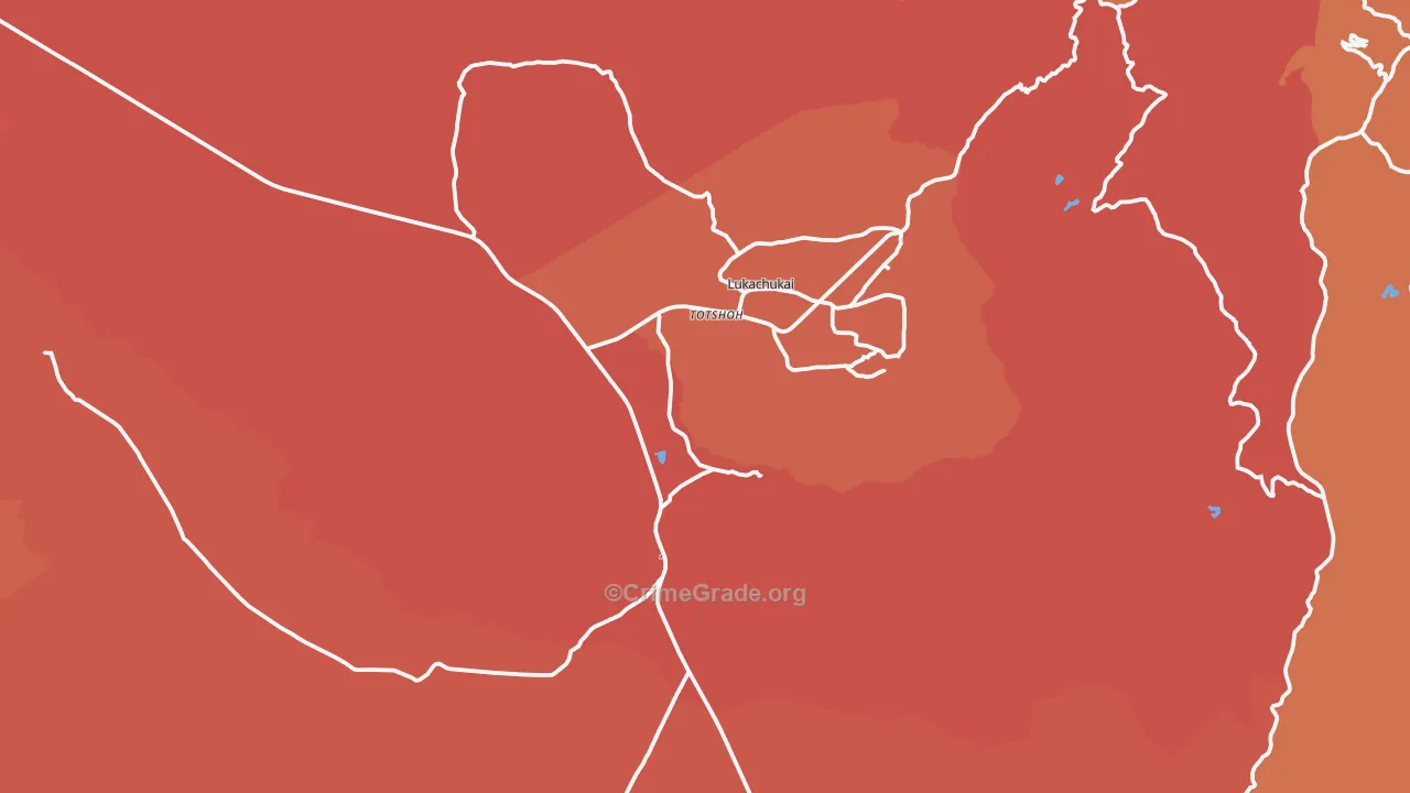Lukachukai, AZ Map of Assault Rates