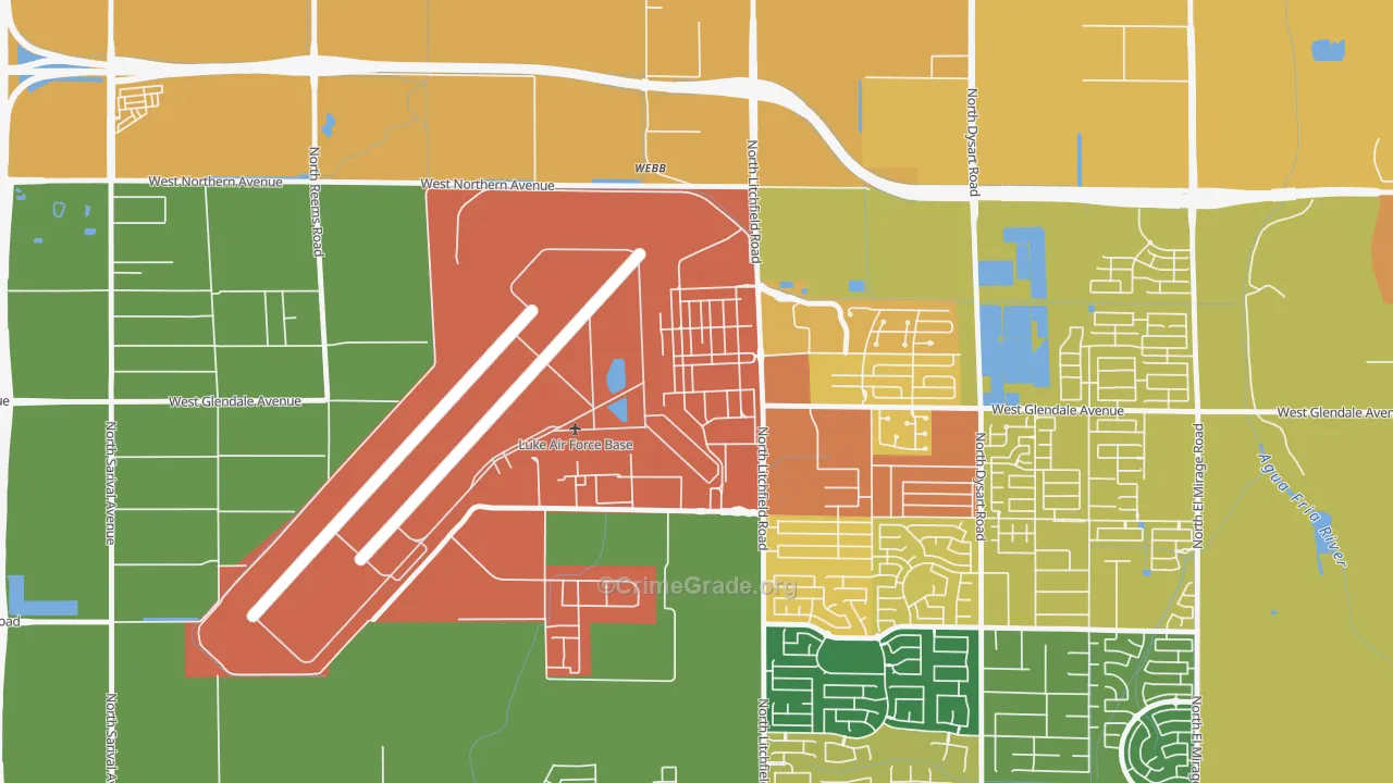 Luke Afb, AZ Map of Assault Rates