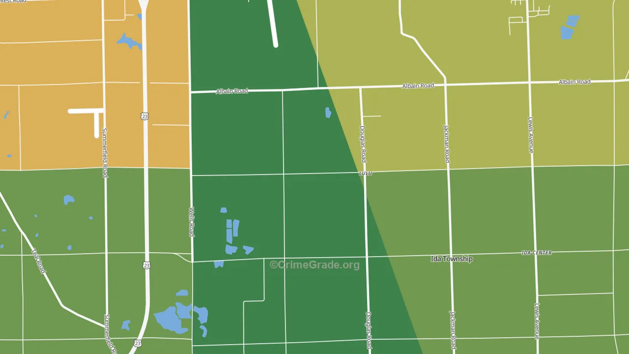 Lulu, MI Map of Assault Rates