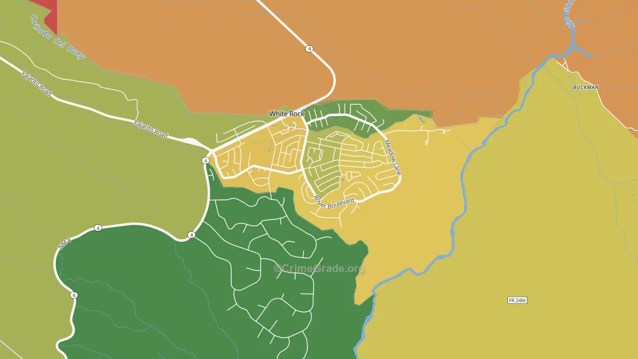 Lumberton, NM Map of Assault Rates