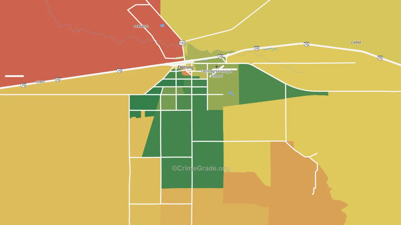 Luna County, NM Map of Assault Rates