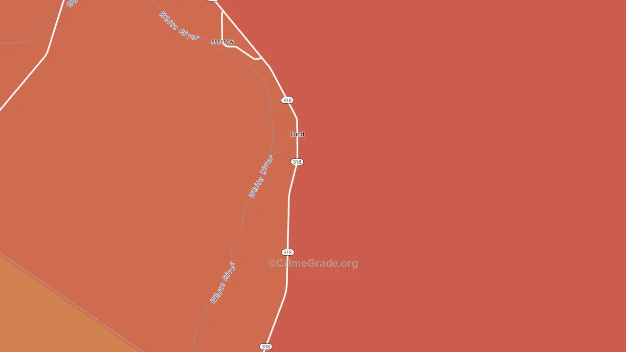Lund, NV Map of Assault Rates