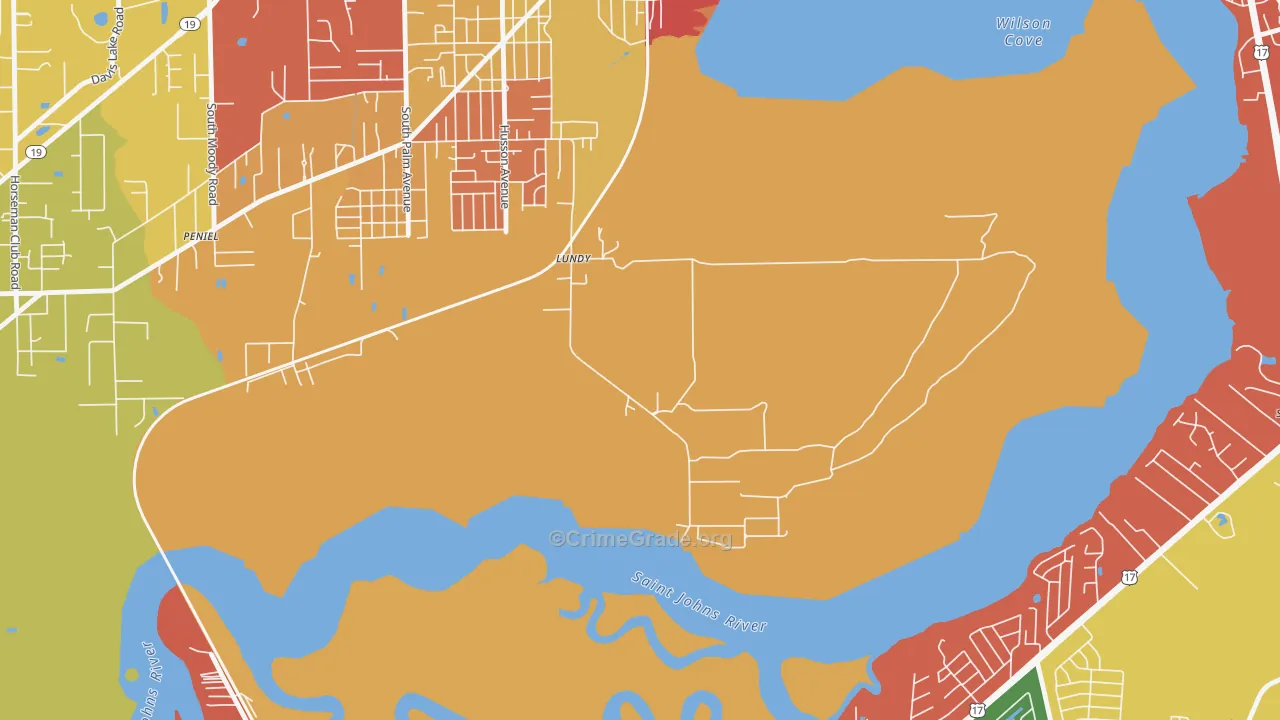 Lundy, FL Map of Assault Rates
