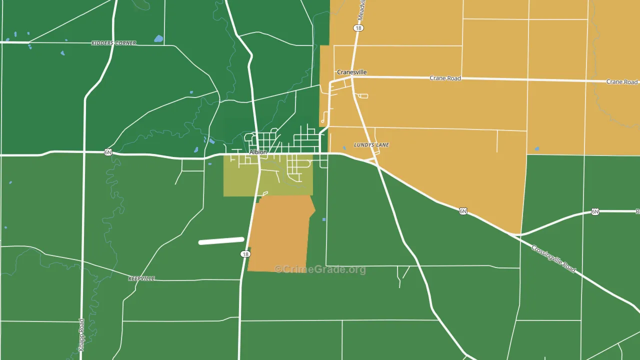 Lundys Lane, PA Map of Assault Rates