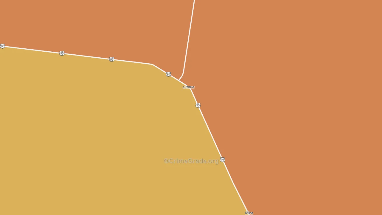 Luning, NV Map of Assault Rates