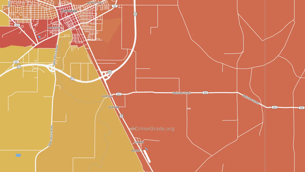 Lurand, MS Map of Assault Rates