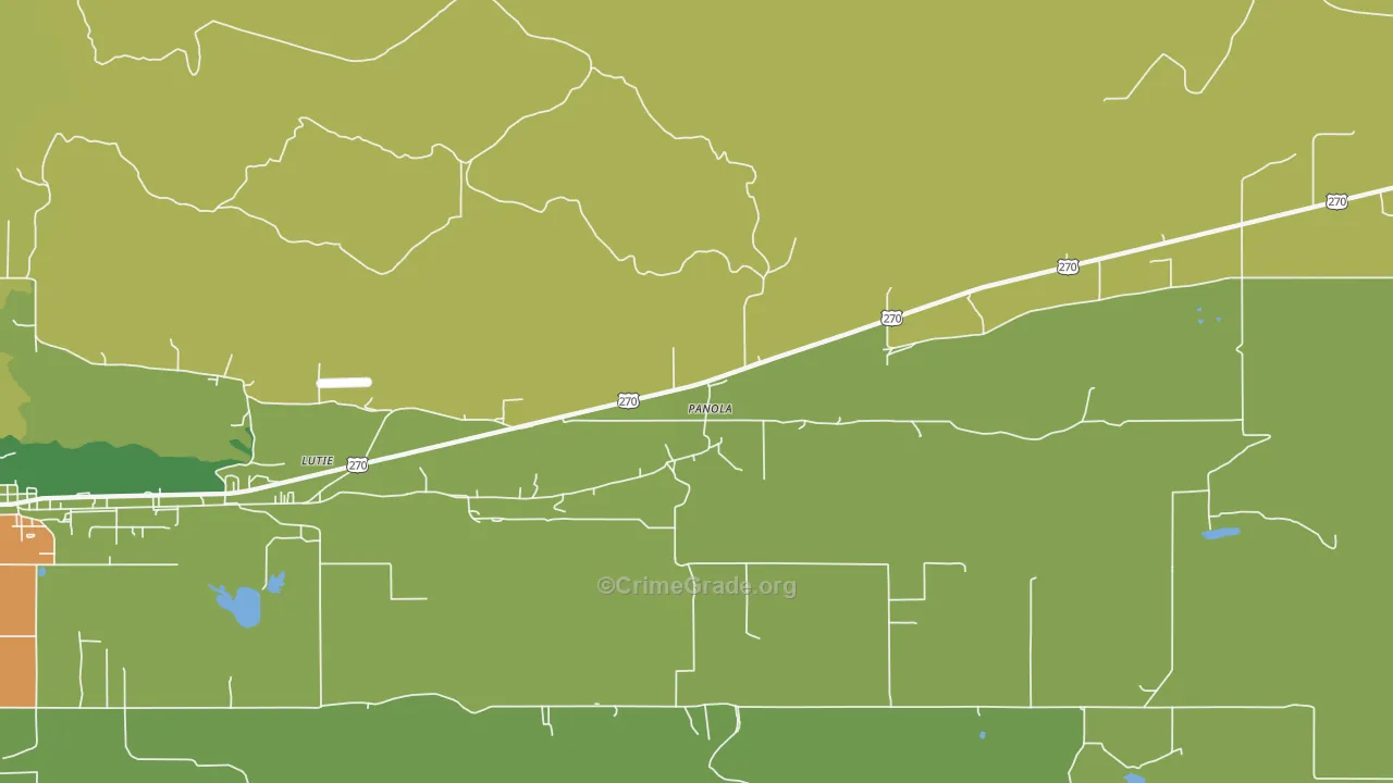 Lutie, OK Map of Assault Rates