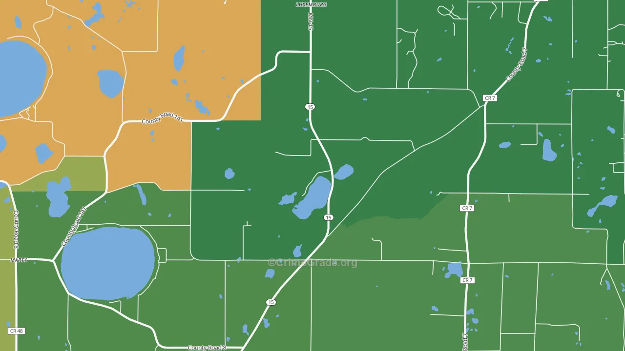 Luxemburg, MN Map of Assault Rates