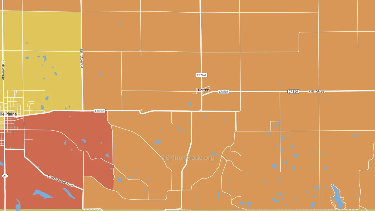 Luzerne, IA Map of Assault Rates