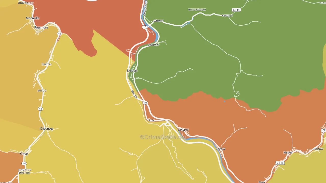 Lyburn, WV Map of Assault Rates