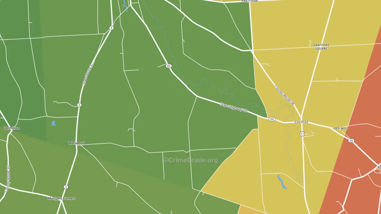 Lycoming, NY Map of Assault Rates