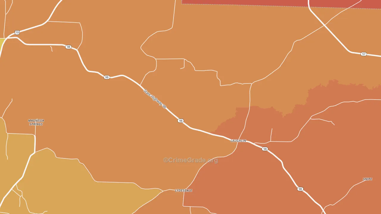 Lydesdale, AR Map of Assault Rates