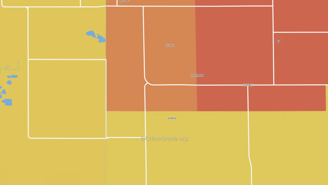 Lyman, NE Map of Assault Rates
