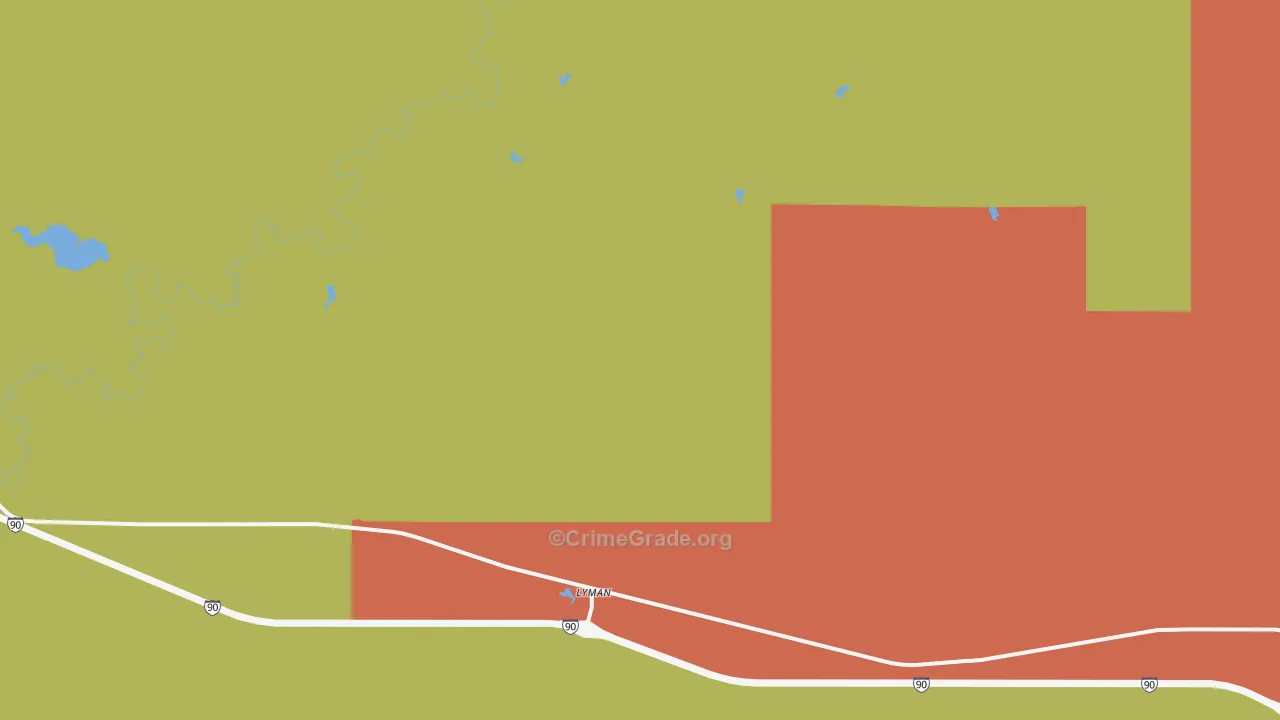 Lyman, SD Map of Assault Rates