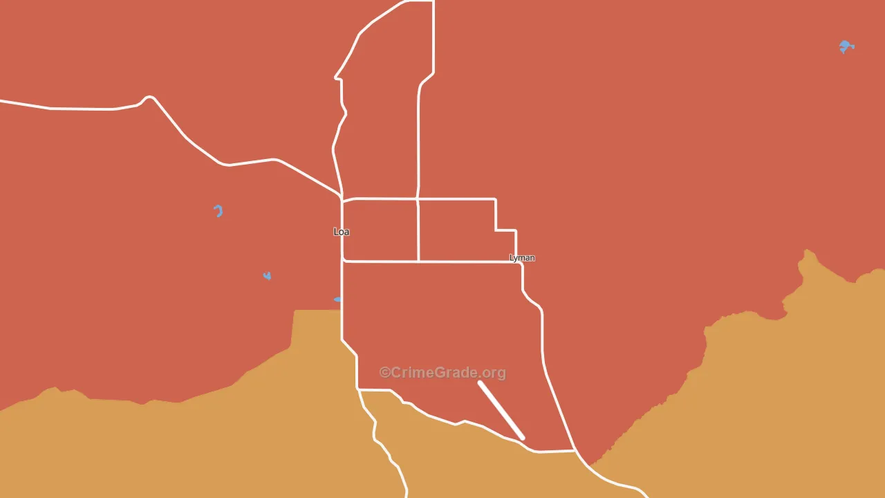 Lyman, UT Map of Assault Rates