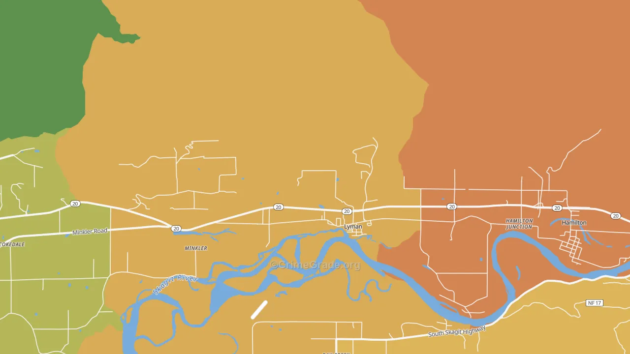 Lyman, WA Map of Assault Rates