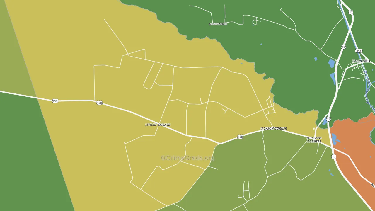 Lynchs Corner, NC Map of Assault Rates