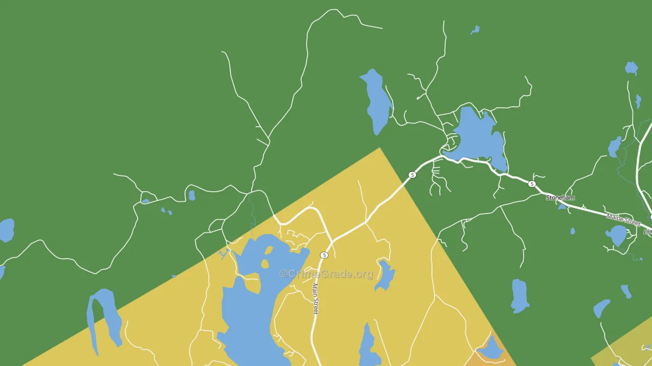 Lynchville, ME Map of Assault Rates